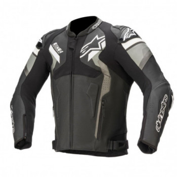 Alpinestars Atem V4 Leather Jacket Nero/grigio/bianco