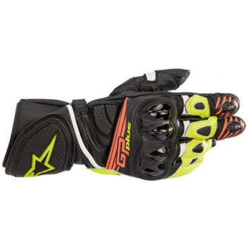 Alpinestars GP Plus R2 Gloves Nero/rosso/giallo fluo